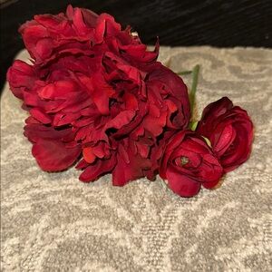 Faux Artificial Floral Silk Flower Red Burgundy